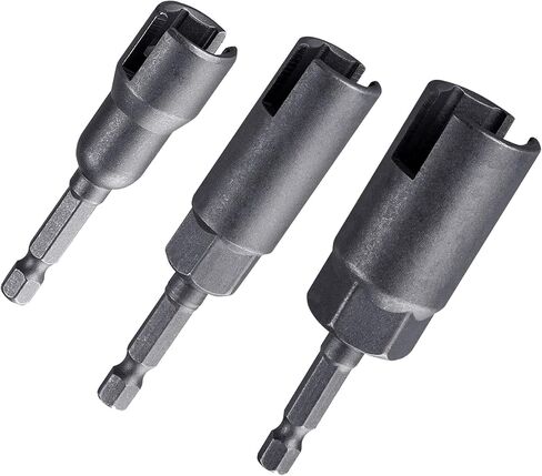 3 PCS Large Slotted Hurricane Wingnut Driver, 1/4" Hex Shank Wingnut Driver Bit for Panel Wing Nuts, Power Wing Nut Socket Drill Bit for Panel Nuts Screws Eye C Hook Bolt - 3 Sizes in Saudi Arabia