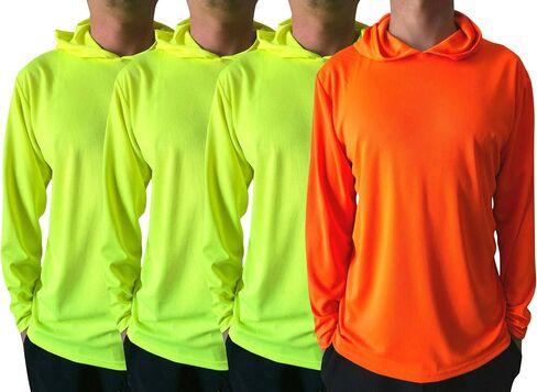 Men Sun Protection Breathable Fishing Hiking Long Sleeve Workout T-Shirts with Hood in Saudi Arabia