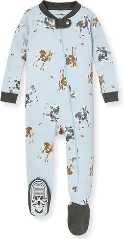 Burt's Bees Baby Baby Boys Sleepers, 100% Organic Cotton, One-piece PJs, Diagonal Zip Up Jumpsuit, Snug Fit Pajamas with Snap Tab in sizes 12, 18, and 24 Months in Saudi Arabia