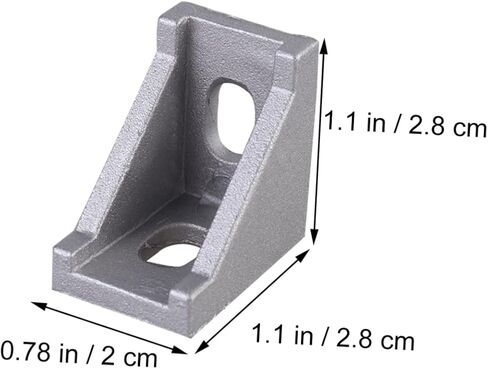 50 pcs Extrusion Corner Bracket Profile Connector Dull Polish Finish Slot Series Extrusion Accessories in Kuwait