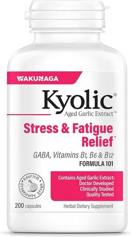 Kyolic Aged Garlic Extract Formula 101, Stress and Fatigue Relief, 200 Tablets (Packaging May Vary) in Saudi Arabia