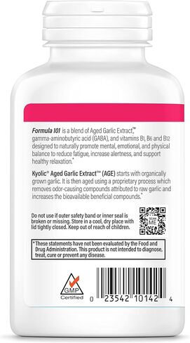 Kyolic Aged Garlic Extract Formula 101, Stress and Fatigue Relief, 200 Tablets (Packaging May Vary) in Saudi Arabia