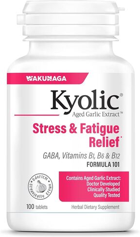Kyolic Aged Garlic Extract Formula 101, Stress and Fatigue Relief, 200 Tablets (Packaging May Vary) in Saudi Arabia