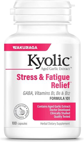 Kyolic Aged Garlic Extract Formula 101, Stress and Fatigue Relief, 200 Tablets (Packaging May Vary) in Saudi Arabia