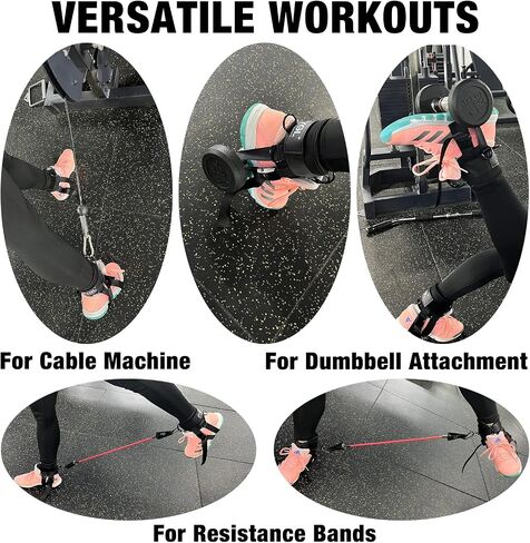 Dumbbell-Foot-Attachment, Ankle-Strap-for-Cable-Machine, Kickbacks Leg Curl Leg Extensions Glutes Workout at home for Men and Women in Saudi Arabia