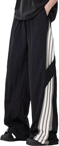 Y2k السراويل الرجال كتلة اللون Sweatpants الهيب هوب الشارع الشهير السراويل الفضفاضة واسعة الساق Sweatpants بنطال رياضي in Kuwait
