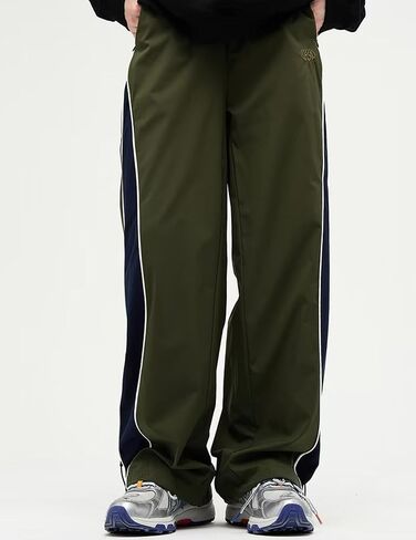 Y2k السراويل الرجال كتلة اللون Sweatpants الهيب هوب الشارع الشهير السراويل الفضفاضة واسعة الساق Sweatpants بنطال رياضي in Kuwait