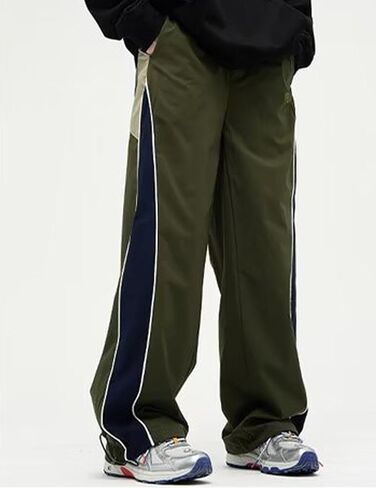 Y2k السراويل الرجال كتلة اللون Sweatpants الهيب هوب الشارع الشهير السراويل الفضفاضة واسعة الساق Sweatpants بنطال رياضي in Kuwait