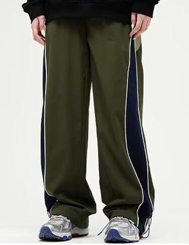 Y2k السراويل الرجال كتلة اللون Sweatpants الهيب هوب الشارع الشهير السراويل الفضفاضة واسعة الساق Sweatpants بنطال رياضي in Kuwait