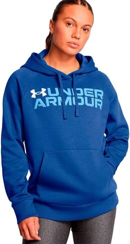 Under Armour unisex-adult Rival Fleece Wordmark Hoodie in Kuwait