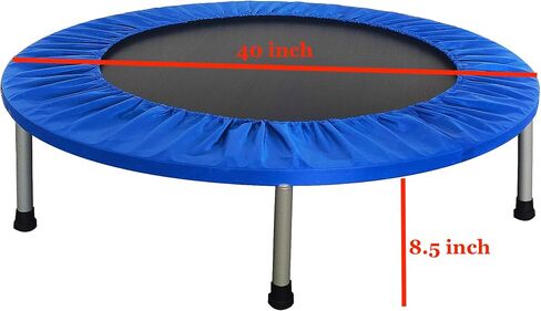 BalanceFrom 40-inch Fitness Trampoline with or Without Adjustable U-Shape Handle, 300-Pound Capacity, Black in Saudi Arabia