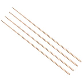 2Pcs Pure Copper Round Rod 7mm Dia 200mm Length Solid Copper Rod Bare Copper Metal Rod for DIY Metal Crafts, Metal Working Hobbies