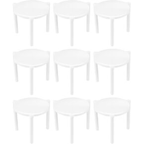 Ciieeo 100pcs Pizza Saver Stand Tabletop Pizza Tripod Stack Disposable White Pizza Stand Plastic for Restaurant Container Catering Boxes Food Take Out Service