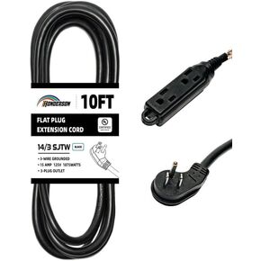 3 Ft Brown Flat Plug Indoor Extension Cord Outlet Extender 3 Outlet in Saudi Arabia