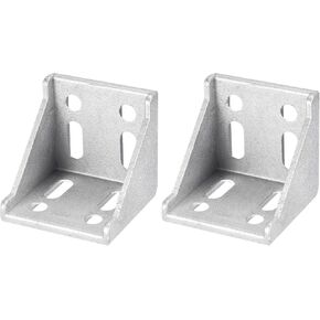 uxcell 2Pcs Inside Corner Bracket Gusset, 57x57x59mm 6060 Angle Connectors for 3060/6060 Series Aluminum Extrusion Profile Silver
