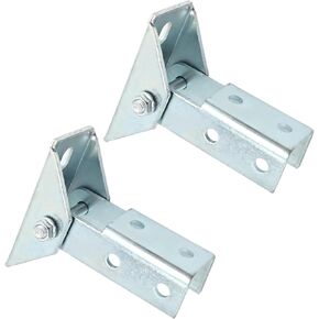 2Pcs Adjustable Brace Fittings, Adjustable Angle Strut Fittings Single Channel Brace Fitting Tool Fit for 1/2" Bolt in 1-5/8" Strut Channel 6x6.5x3.5Inch 5mm Thickness 8 Holes