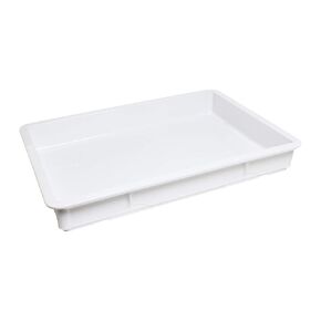Thunder Group PLDB182603PP Pizza Dough Box, 18" x 26" x 3", Stackable, Polypropylene, White, Pack of 6