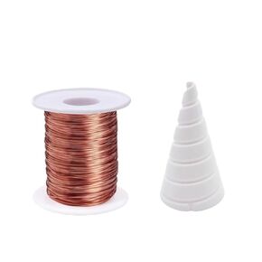 99.9% Pure Copper Wire, 200 Feet/61 Meters Long, 10 Ounces Heavy and Coil Winder Jig for Gardening, Plants, Jewelry, DIY Craft Projects (20 Gauge, Diameter 0.032 inches / 0.81mm)