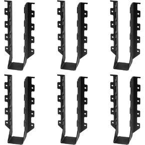 6 Pcs 2 x 8 Black Joist Hanger,Inner Width 38mm,14 Gauge Steel Face Mount Joist Bracket Fit for 2 x 8 Nominal Beam