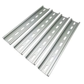 Electrodepot Slotted Aluminum DIN Rail, 35 mm x 8 Inches. 4 Aluminum DIN Rails for Hardware Components Mounting
