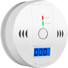 Carbon Monoxide Detectors Battery Powered Ring CO Monitor Wall Mount Alarm Detector with Sound and Light Warning for Home Room Hotel Office Car RV, Complies with UL2034 (Batteries NOT Included)