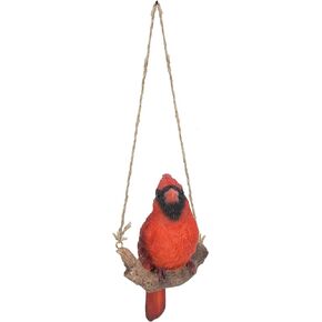 Hanging Cardinal ON A Branch, red
