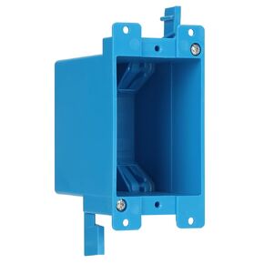 XIUTE 2-Gang PVC Old Work Retrofit Standard Switch/Outlet Wall Electrical Box,Non-Metallic 2 Gang Junction Box,Blue 25 cu. Inches,ETL Listed,1PCS