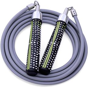Weighted Jump Ropes for Men & Women, 1LB Jump Rope Weighted With Ball-bearing, No-Slip Grip, Durable Steel Cable, Heavy Jump Rope Designed for Fitness, High-Intensity Strength Workouts, crossfit