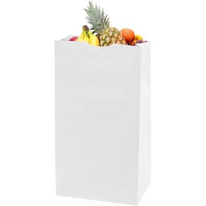 DURO Bag 20# Short SOS Bag 40# White 8-1/4 x 5-5/16 x 13-3/8, Pack of 500 Bags