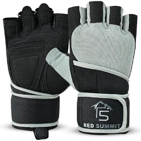 Weight Lifting Gym Gloves for Men & Women, Workout Exercise Gloves with Wrist Support & Anti-Slip Palm for Hanging, Rowing, Pullups, Bodybuilding, Powerlifting & Calisthenics