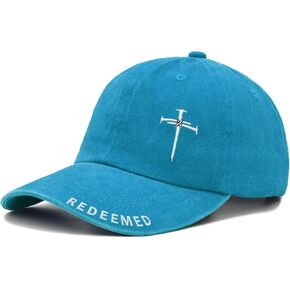 Cross Jesus Hat with Gifts Box, Embroidered Religious Baseball Cap, Christian Gifts for Men Women