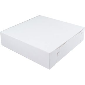 Cake Supplies On Sale 12x12x2 1/2 inches Extra White Lightweight cardboard and Convenient Pizza Box, 25 ct.