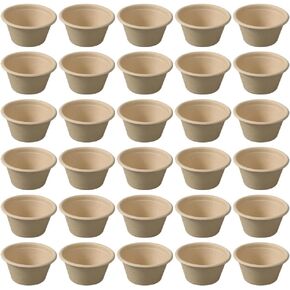 100 Pcs 2 oz Mini Paper Cups Sauce Condiment Containers Sample Size Serving Cups Snack Tasting Cups Jello Shot Cups Small Portion Cups for Dessert Charcuterie Initial