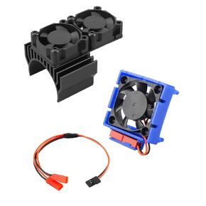 VXL-3s ESC Cooling Fan and Motor Dual Fan Compatible with Traxxas Slash 4x4 Stampede 4x4 Rustler 4x4, Blue