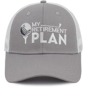 My Retirement Plan Trucker Hat for Men Women, Adjustable Mesh Golf Baseball Cap