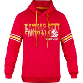 Mens City Football Athletic Fleece Hoodies Pullover Stripes Sweatshirts