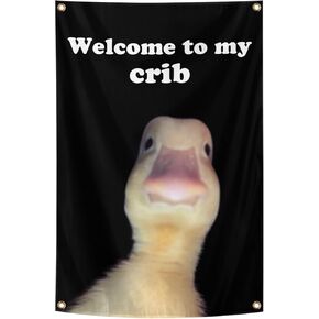 Welcome to My Crib 2x3 Feet Funny Tapestry Room Wall is a Brass Washer Tapestry Specially Designed For Decoration In University Dormitories, Living Rooms, Bedrooms, and More
