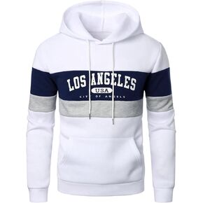 SOLY HUX Graphic Hoodies for Men Fleece Pullover Hooded Sweatshirt Long Sleeve Fashion Fall Shirts with Kanga Pocket