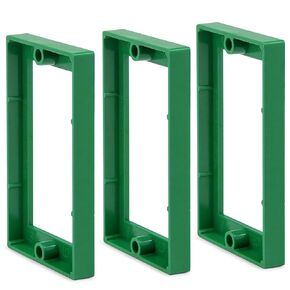 3-Pack 3/8" Single Gang Receptacle Outlet Box Extenders - UL Listed - Electrical Outlet Extender for Electrical Box and Electrical Outlet Switches - Made in U.S.A.