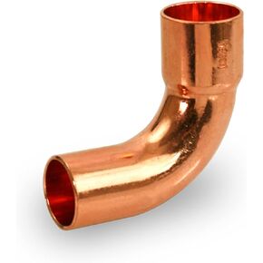 DMUT0034 Street elbow with 90 degree long turn for use with 7/8 inch od Copper pipe, 3/4