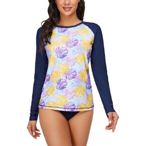 Stratuxx Kaze Swim Rash Guard Long Sleeve Swimsuit Shirts UPF 50+ UV Protection Rashguard for Women and Teen Girl