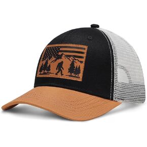 Men's Trucker Hat Leather Pattern Cap Gifts for Dad Husband Father's Day Christmas Valentine's Day Birthday Gifts