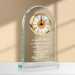 Retirement Gift for Woman & Men - Quartz Desk Clock 2024 Happy Retirement Gifts for Retired Friends, Coworker, Boss, Leader, Employee Leaving Going Away Gift (Happy Retirement)
