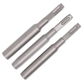 Ground Rod Driver Bits 8mm+10mm+12mm Set of 3, Ground Rods for SDS Plus Hammer Drills (Round Shank)