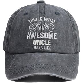 HHNLB Uncle Hats for Men, Adjustable Embroidered Wash Cotton Dad Birthday Baseball Cap