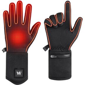 Weston Heated Glove Liners for Men and Women - Rechargeable Thermal Hand Warmers - Heated Gloves with 3 Heat Settings, Touch Screen Friendly - Great for Winter, Skiing, Work, and Outdoor