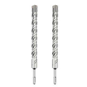 2 Pack 1/2 in x 12.2 in (12 x 310mm) SDS Plus Rotary Hammer Drill Bit, Masonry Drill Bit, 2 Pack Concrete Drill Bit for Concrete, Brick and Cement (1/2 in x 12.2 in (12 x 310mm))