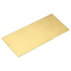 uxcell Brass Sheet, 1Pcs 4" x 2" x 0.04" H62 Metal Sheets Plates for Crafts, Electrical Repairs, Industry
