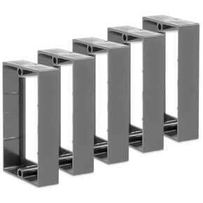 5-Pack 3/4" Single Gang Receptacle Outlet Box Extender - UL Listed - Electrical Outlet Extender for Electrical Box and Electrical Outlet Switches - Made in U.S.A. (Black or Gray)
