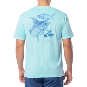 Guy Harvey Men’s Short Sleeve Cationic Performance T-Shirt